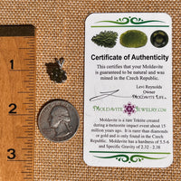 Raw Moldavite Pendant Sterling Silver #7484-Moldavite Life