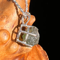 Raw Moldavite Pendant Sterling Silver #7485-Moldavite Life
