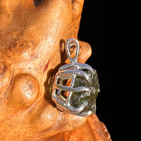 Raw Moldavite Pendant Sterling Silver #7486-Moldavite Life