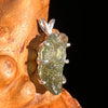 Raw Moldavite Pendant Sterling Silver #7487-Moldavite Life
