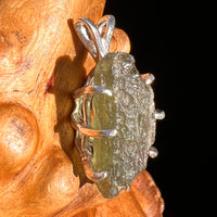 Raw Moldavite Pendant Sterling Silver #7491-Moldavite Life