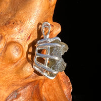 Raw Moldavite Pendant Sterling Silver #7492-Moldavite Life