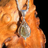 Raw Moldavite Pendant Sterling Silver #7495-Moldavite Life