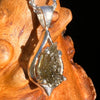Raw Moldavite Pendant Sterling Silver #7497-Moldavite Life