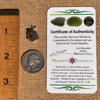 Raw Moldavite Pendant Sterling Silver #7498-Moldavite Life