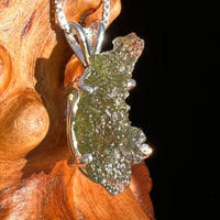 Raw Moldavite Pendant Sterling Silver #7499-Moldavite Life