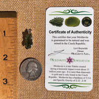 Raw Moldavite Pendant Sterling Silver #7499-Moldavite Life