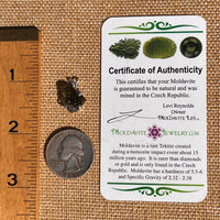 Raw Moldavite Pendant Sterling Silver #7500-Moldavite Life