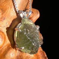 Raw Moldavite Pendant Sterling Silver #7501-Moldavite Life