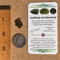 Raw Moldavite Pendant Sterling Silver #7501-Moldavite Life