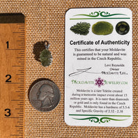 Raw Moldavite Pendant Sterling Silver #7503-Moldavite Life