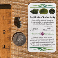 Raw Moldavite Pendant Sterling Silver #7504-Moldavite Life