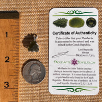 Raw Moldavite Pendant Sterling Silver #7505-Moldavite Life
