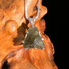 Raw Moldavite Pendant Sterling Silver #7505-Moldavite Life