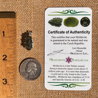 Raw Moldavite Pendant Sterling Silver #7506-Moldavite Life