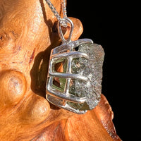 Raw Moldavite Pendant Sterling Silver #7507-Moldavite Life