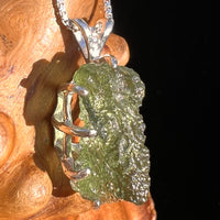 Raw Moldavite Pendant Sterling Silver #7508-Moldavite Life