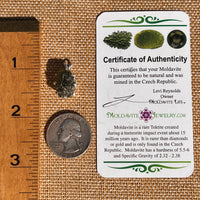 Raw Moldavite Pendant Sterling Silver #7509-Moldavite Life