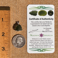 Raw Moldavite Pendant Sterling Silver #7510-Moldavite Life