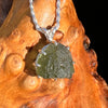 Raw Moldavite Pendant Sterling Silver #7510-Moldavite Life