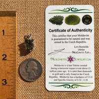 Raw Moldavite Pendant Sterling Silver #7552-Moldavite Life
