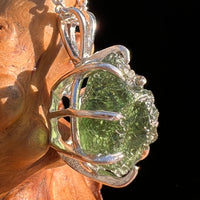 Raw Moldavite Pendant Sterling Silver #7553-Moldavite Life