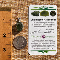 Raw Moldavite Pendant Sterling Silver #7553-Moldavite Life