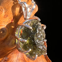 Raw Moldavite Pendant Sterling Silver #7554-Moldavite Life