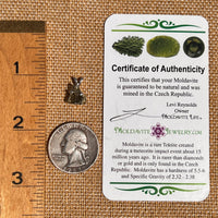Raw Moldavite Pendant Sterling Silver #7560-Moldavite Life