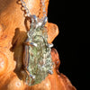 Raw Moldavite Pendant Sterling Silver #7574-Moldavite Life