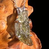 Raw Moldavite Pendant Sterling Silver #7575-Moldavite Life