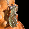 Raw Moldavite Pendant Sterling Silver #7576-Moldavite Life