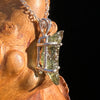 Raw Moldavite Pendant Sterling Silver #7577-Moldavite Life