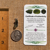 Raw Moldavite Pendant Sterling Silver #7577-Moldavite Life