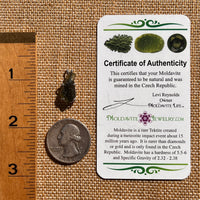 Raw Moldavite Pendant Sterling Silver #7580-Moldavite Life