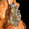 Raw Moldavite Pendant Sterling Silver #7583-Moldavite Life