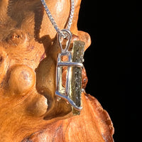 Raw Moldavite Pendant Sterling Silver #7583-Moldavite Life