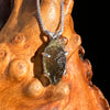 Raw Moldavite Pendant Sterling Silver #7584-Moldavite Life