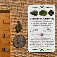 Raw Moldavite Pendant Sterling Silver #7585-Moldavite Life