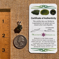 Raw Moldavite Pendant Sterling Silver #7587-Moldavite Life