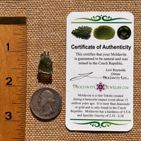 Raw Moldavite Pendant Sterling Silver #7588-Moldavite Life