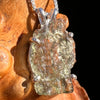 Raw Moldavite Pendant Sterling Silver #7589-Moldavite Life