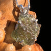 Raw Moldavite Pendant Sterling Silver #7590-Moldavite Life