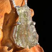 Raw Moldavite Pendant Sterling Silver #7591-Moldavite Life