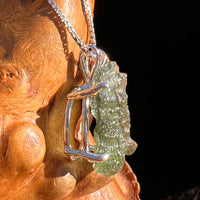 Raw Moldavite Pendant Sterling Silver #7593-Moldavite Life