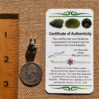 Raw Moldavite Pendant Sterling Silver #7595-Moldavite Life
