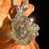 Raw Moldavite Pendant Sterling Silver #7598-Moldavite Life