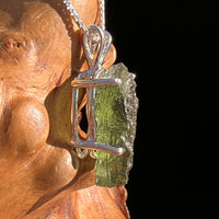 Raw Moldavite Pendant Sterling Silver #7600-Moldavite Life