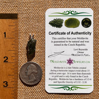 Raw Moldavite Pendant Sterling Silver #7600-Moldavite Life