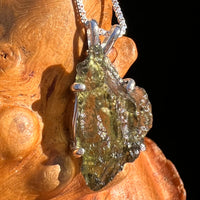 Raw Moldavite Pendant Sterling Silver #7601-Moldavite Life